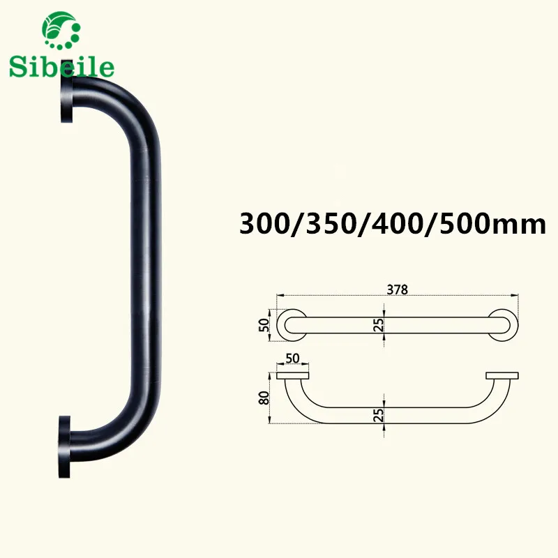 SBLE Black Brass Bath Bathroom Grab Bar Support Handle Safe Shower Tub Helping Handgrip Older Children People Keeping Balance