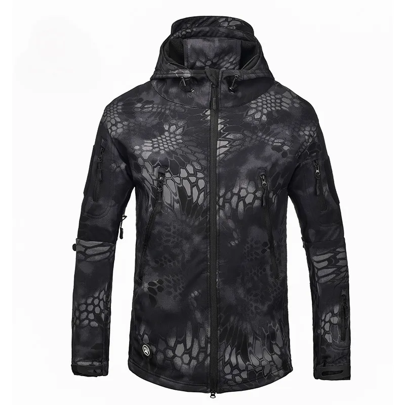 

Men Outdoor Soft Shell Jacket Warm Fleece Windbreaker Jacket Hunting Hiking Camping Camo Tactical Jackets Winter Snow Skii Coats