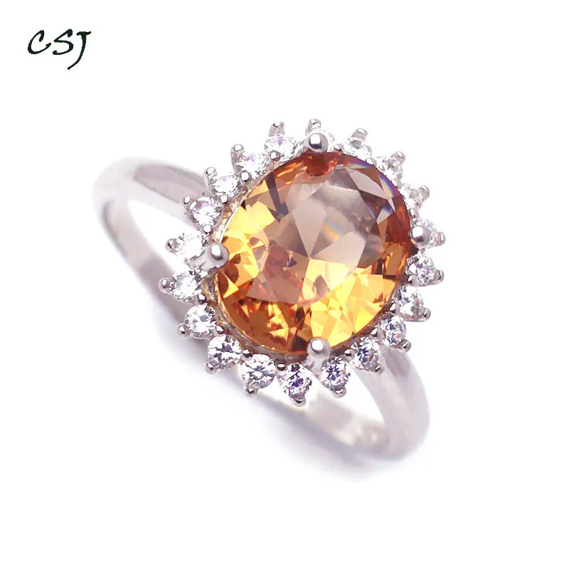 CSJ Zultanite Ring Sterling 925 Silver Created Zultanite Stone Color Change Fine Jewelry Women Wedding Engagement Party Gift