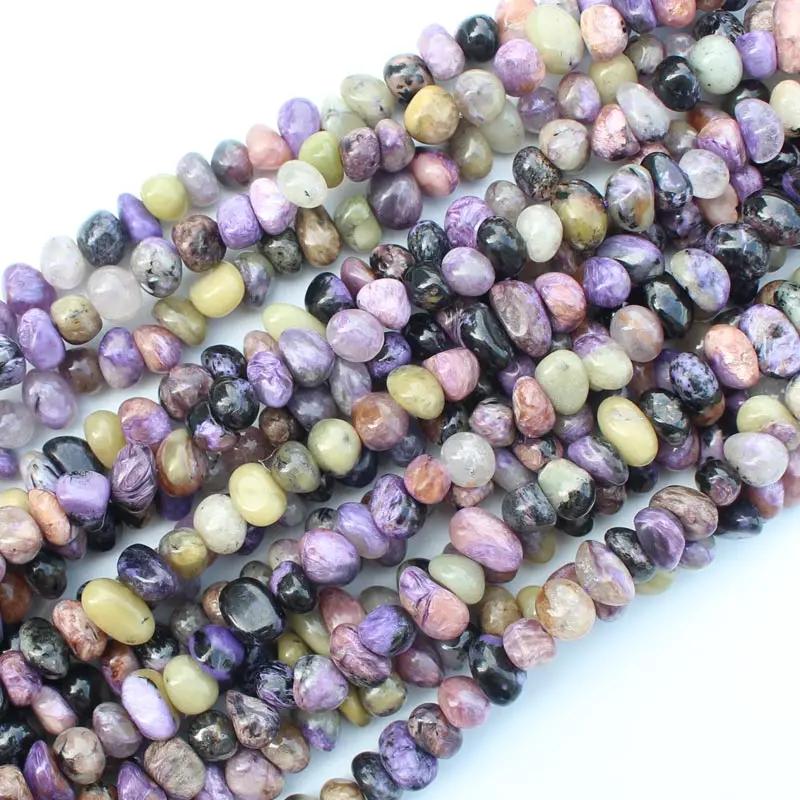 

Natural 6-12mm Charoite Irregular beads 15"/38cm per strand