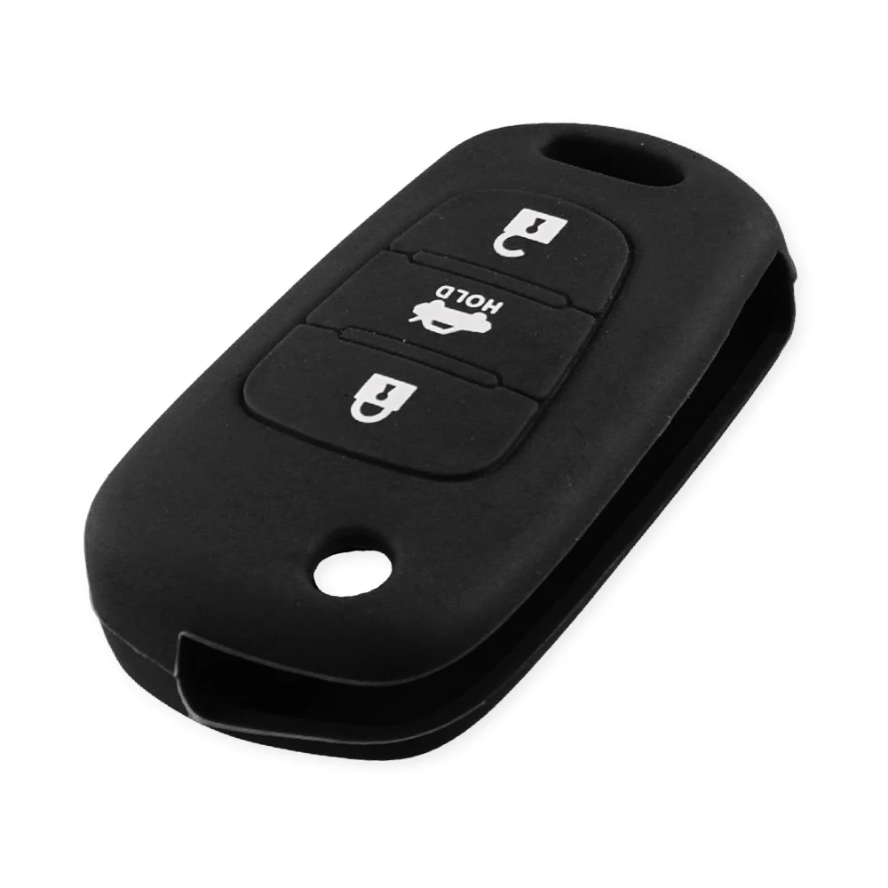 Dandkey 3 Buttons Silicone Car Key Cover Case For Kia RIO K2 K5 Sportage Sorento For Hyundai i20 i30 i35 iX20 iX35 Solaris Verna