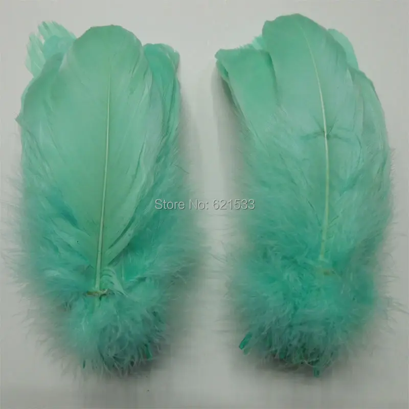 

200PCS/LOT!Blue Green GOOSE NAGOIRE Wholesale feathers,real feather for millinery,weddings,accessories,crafts ,13-18cm long