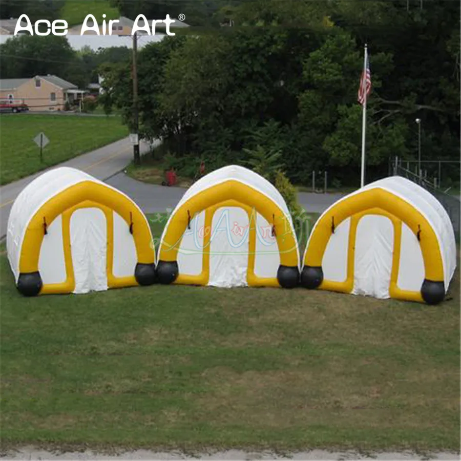 ประหยัดและแบบพกพาโรงรถเต็นท์Inflatable Responden Shelter AirกรอบArchโครงสร้างอุโมงค์,workshopพร้อมฝาครอบสําหรับขาย