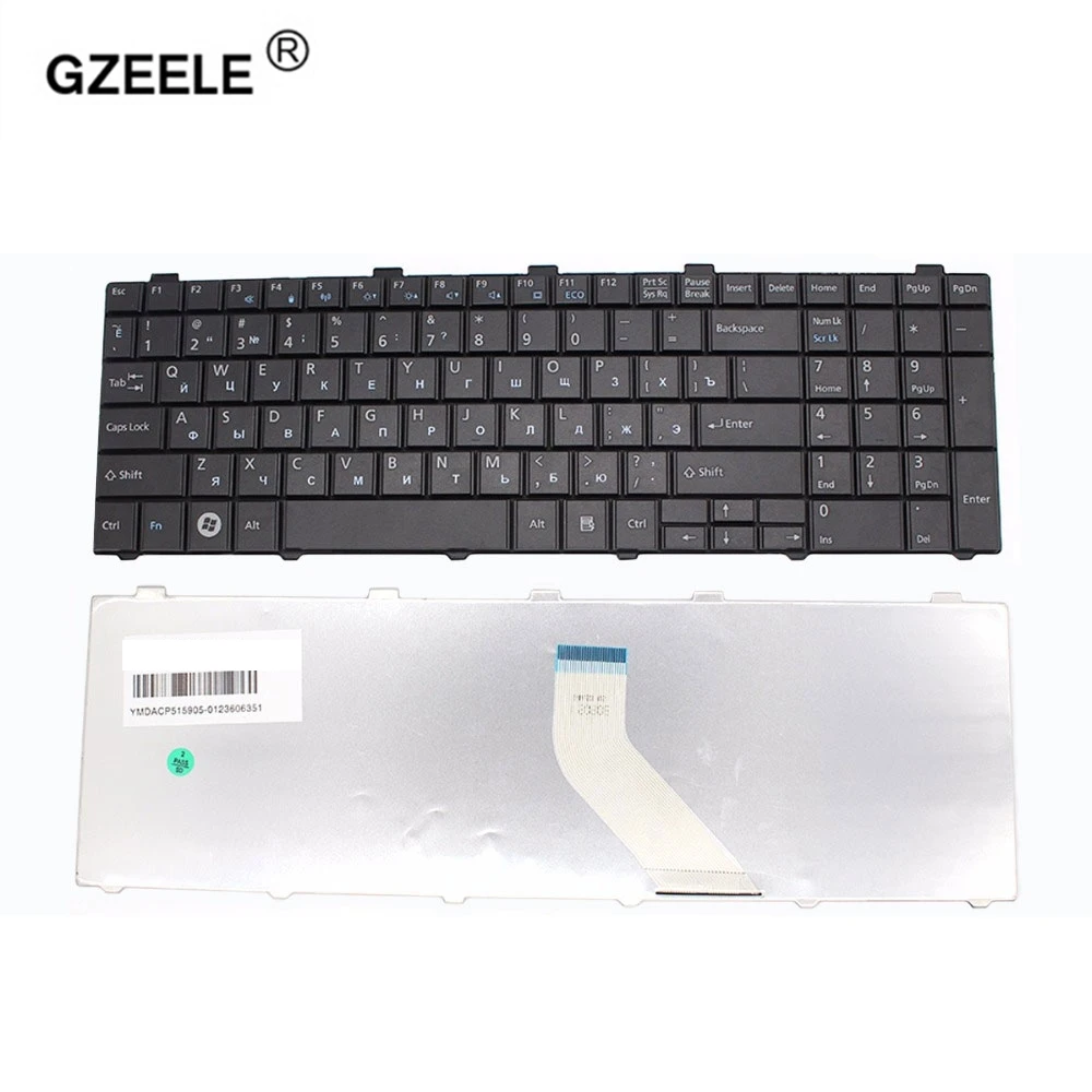 

GZEELE Russian Keyboard for Fujitsu Lifebook A530 A531 AH530 AH531 NH751 AH502 A512 RU Black laptop keyboard