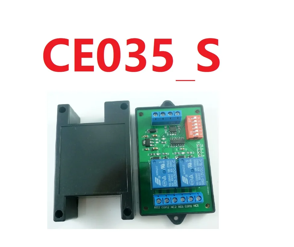 

CE035_S with Shell 2CH RS485 Relay DC 12V Switch Board Modbus POLL AT command PLC for PTZ camera Electric door Water pumps LED