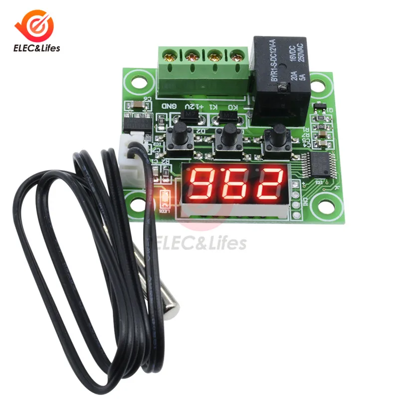 12V W1209 W1209WK Digital Thermostat Temperature Controller Regulator Thermoregulator Incubator Meter DC NTC Thermistor Sensor