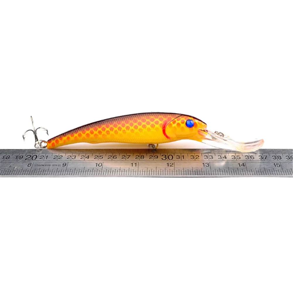 Leurre de pêche au vairon en plastique dur, grand appât Élà manivelle, bar, pêche à la traîne, brochet, carpe, accessoires, 28g, 16.5cm, 1 pièce