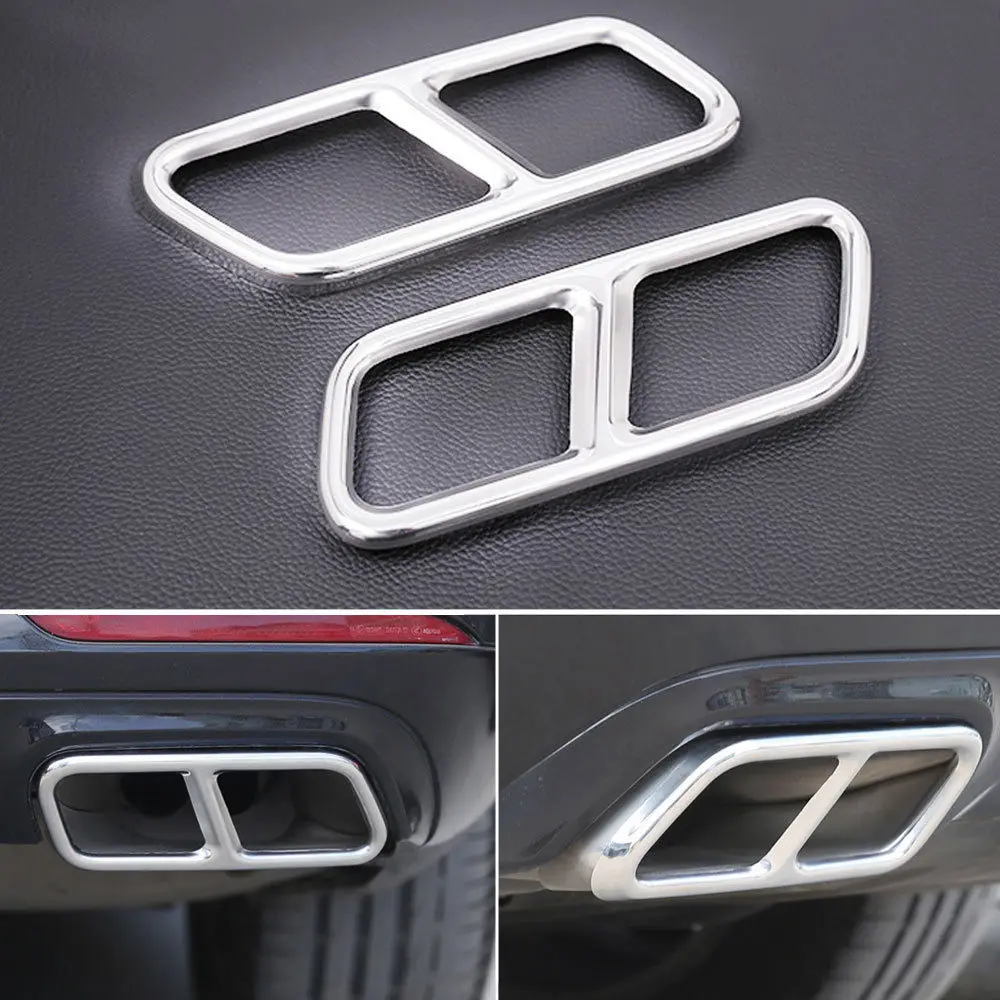 Car Exhaust Muffler Tail Tip Pipe Cover Trim Car Styling Molding Accessories For Mercedes Benz S R GL Class W222 W251 2010-2017