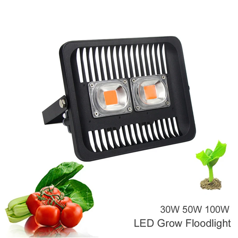 Led Grow Lights Plant Lamp 60W 100W 200W AC 110V 220V Outdoor IP66 Waterproof High Power With European Plug Connector For Growth