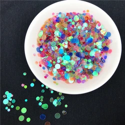 20g/lot 4000Pcs Transparent Dot Shape Sequins Multi Size 2-4mm Round Sequin Paillettes Nails Art,wedding decoration confetti