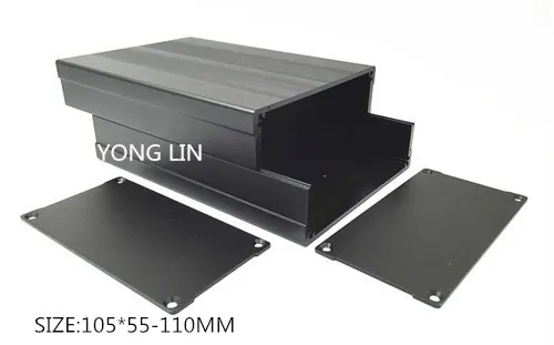 1pcs Aluminum box 105*55-110MM/network cabinet/Power amplifier aluminum shell