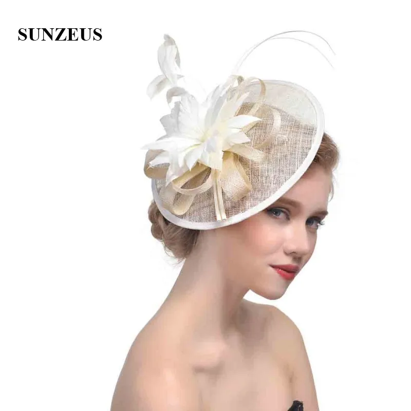 Blumen Braut Hüte Federn Leinen Damen Hochzeit Hüte frauen Party Haar Zubehör Hüte hochzeit hütte SH38