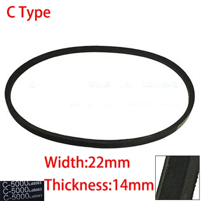 

C 2032 2057 2083 2108 22mm Width 14mm Thickness Rubber Groove Cogged Machinery Drive Transmission Band Wedge Vee V Timing Belt