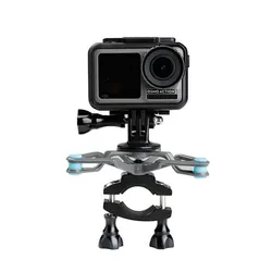 Staffa per bicicletta per bici Clip fissa con ammortizzatore ammortizzatore giunto cardanico per OSMO Action per Gopro Hero Action Camera accessori