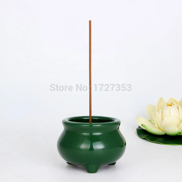 Ceramic Incense burner, Buddha, incense, censer, green mini 7.5*6*5.5CM, thurible, incensory, special~