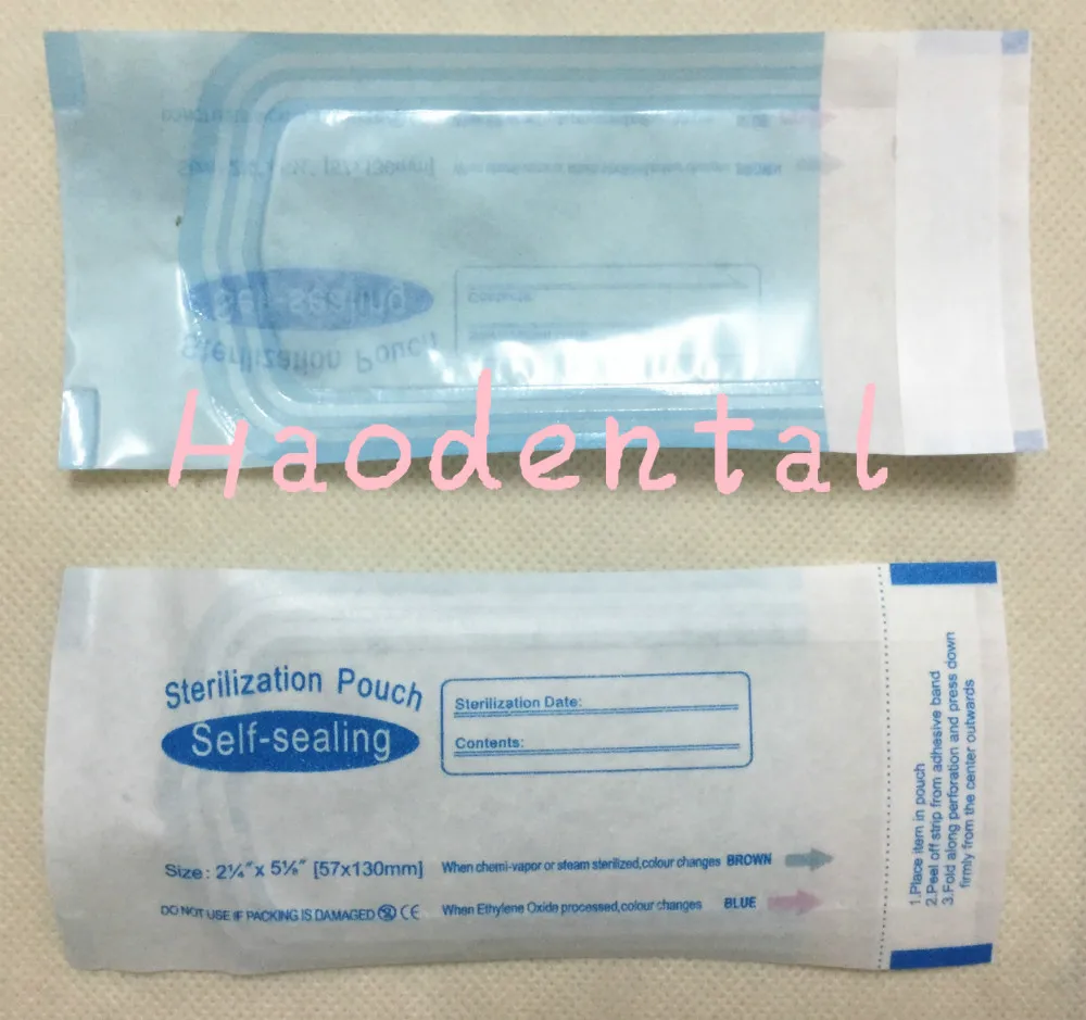 200Pcs Self-Sealing Sterilisation Beutel 57*130mm