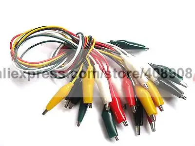 6 Set 35mm Alligator Clip Test Lead 5 Colors 50cm Long