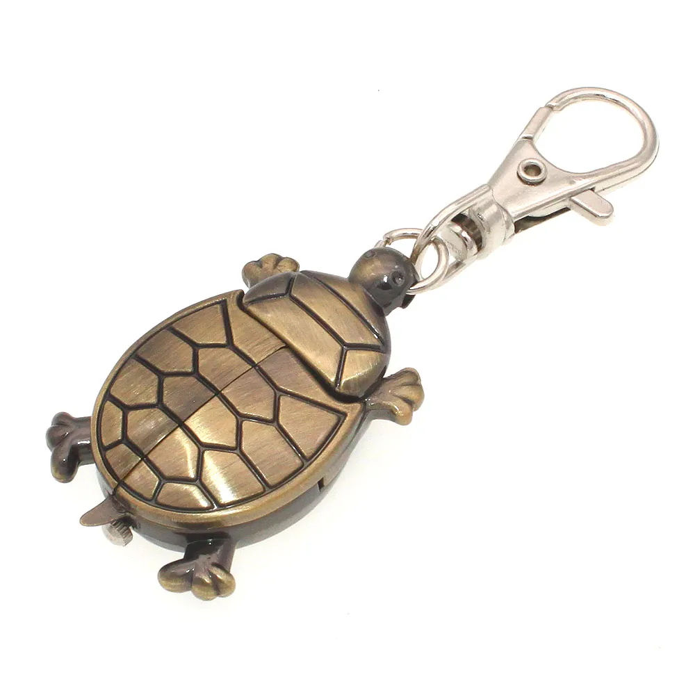 Key ring Watches Quartz Pocket Watch Turtle Golden Watches Pendant Clock Pocket Necklace Gifts Kids Watch Children watches