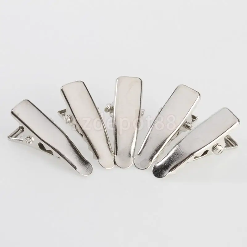 50pcs Mini Single Prong Alligator Hair Clips w/ Teeth