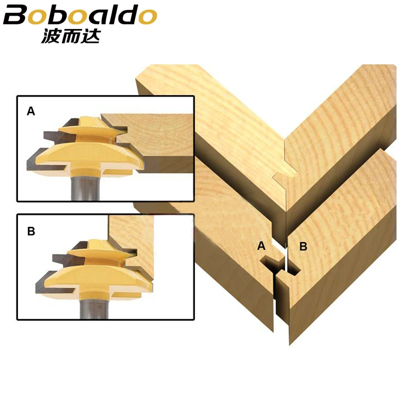 1/2 Shank Two flute Miter Lock Jointer Cutter Fresas Para Router Woodworking Tool 45 Deg Tenon Router Bits Arden Router Bit