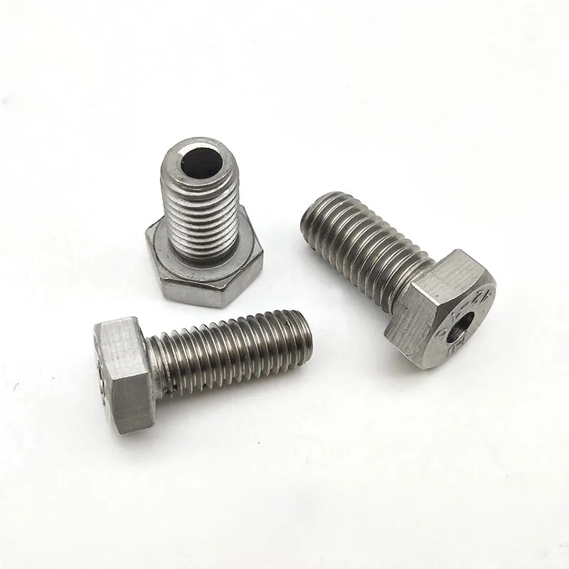 

4pcs M6 M8 stainless steel hollow screws lamp fitting hex bolts hexagon threading screw through hole bolt 10mm-20mm length