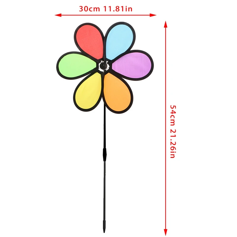 Colorful Rainbow Dazy Flower Spinner Wind Windmill Garden Yard Outdoor Decor HOT