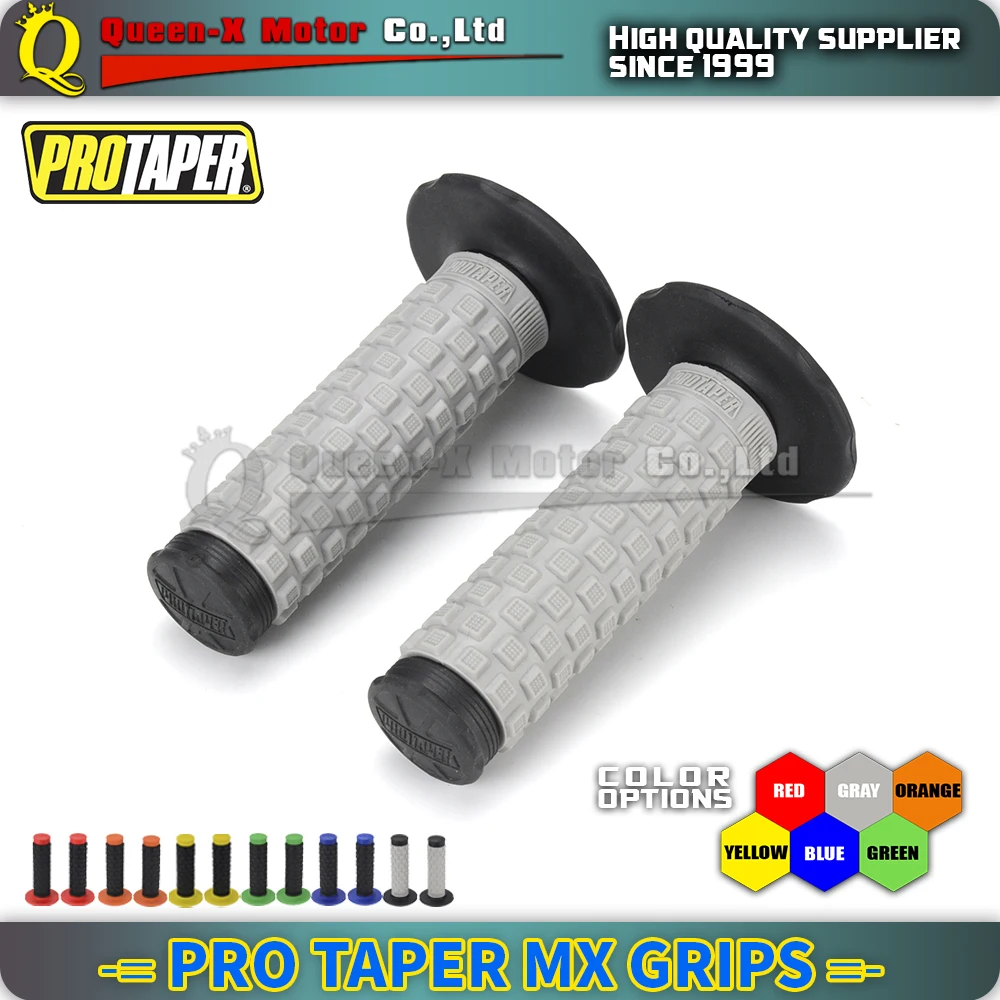 BLACK GRAY Pro Taper Grips Dirt Bike Gel Handle Bar Motorcycle 7/8\