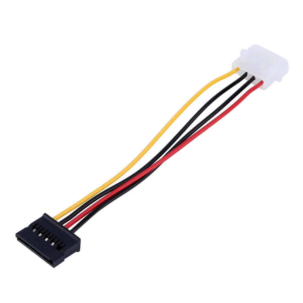 4 Pin IDE Molex Male to 15 Pin Serial ATA SATA Hard Drive Adapter Power Cable