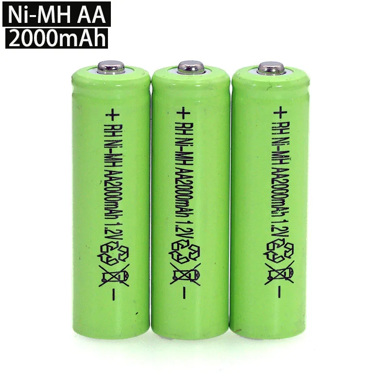 1.2V AA Ni-MH Battery 2000mAh 1.2v Rechargeable Battery High Capacity Camera/Microphone/Mouse /toys batteries