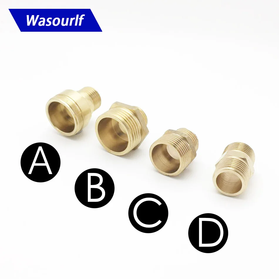 WASOURLF-conector de latón de transferencia de rosca macho G1/2 3/4 M32, accesorios de tubería de cocina y baño, manguera conectada para jardín