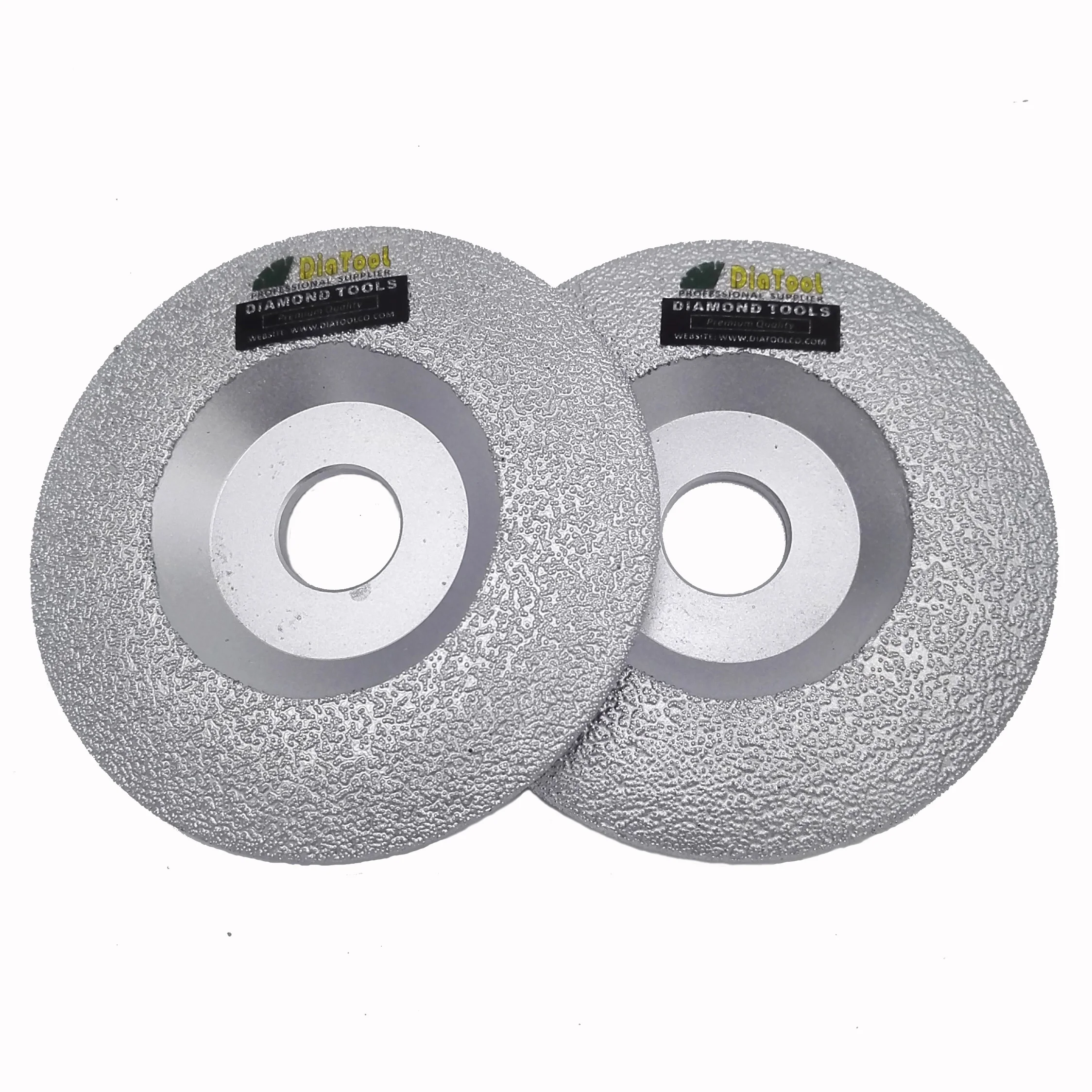 

DIATOOL 2pcs Convex Vacuum Brazed Diamond Grinding Cup Wheel Diameter 4.5" all Stone and Construction MaterialGrinding disc