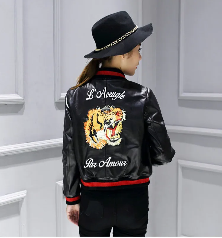 Embroidery large high-grade patch stickers embroidered costume accessories tiger flower bee 3Pcs/