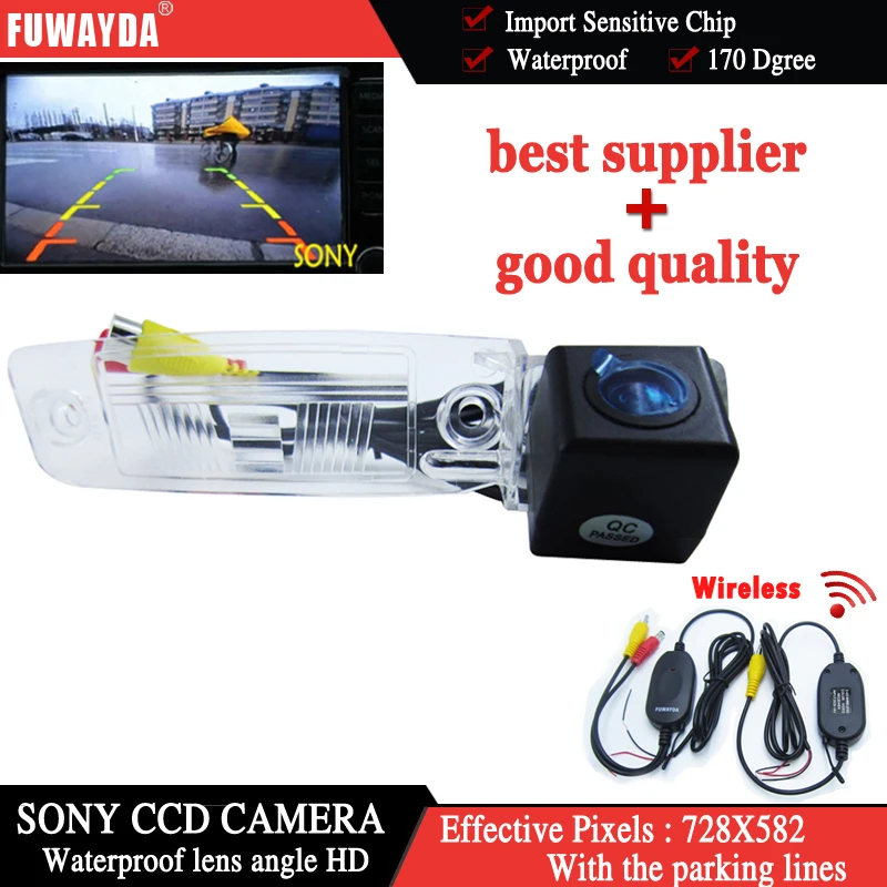 

FUWAYDA Wireless FOR SONY CCD Sensor Car Rear View Reverse Backup Mirror Image CAMERA for KIA SPORTAGE R 2010-2014 WATERPROOF