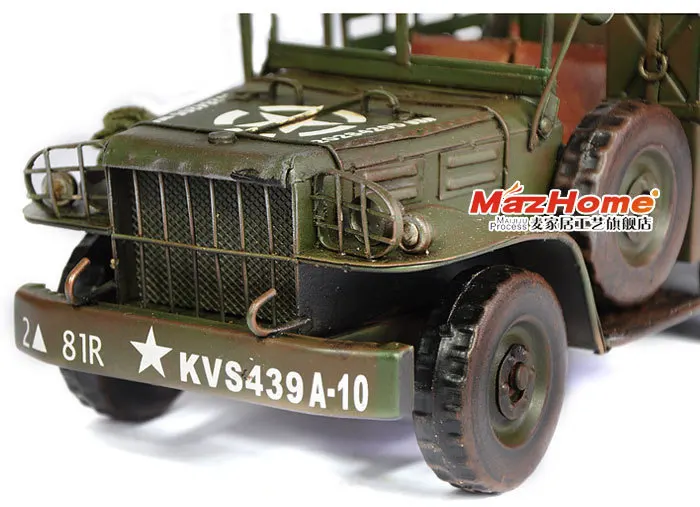 Tao Qi Jipu new retro metal truck model toy car models props Home Living Room Decoration gifts