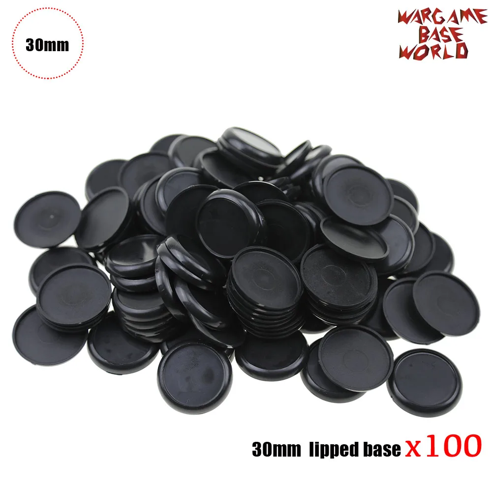 30mm Plastic lipped bases table games model bases 30mm lipped round bases