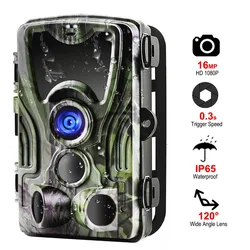 Kablosuz Avcılık Kamera Trail Gece Görüş Kameraları HC801A 16MP 1080P IP65 Fotoğraf Tuzak 0.3s Tetik Yaban Hayatı Gözetleme