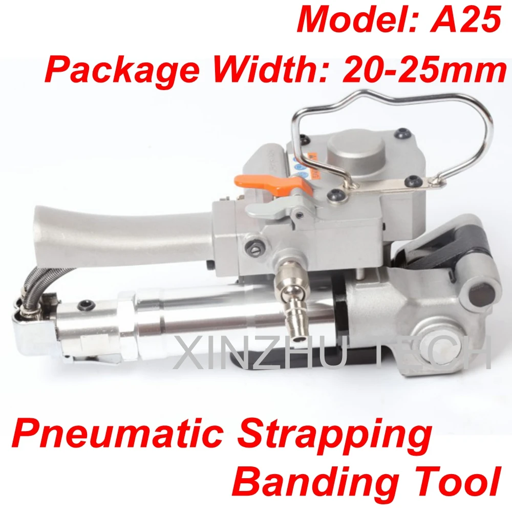 New Arrival Pneumatic Strapping Banding Tool PET/PP A25 Width 20-25mm Carton Firction Packing Machine Hand-held Binding Machine