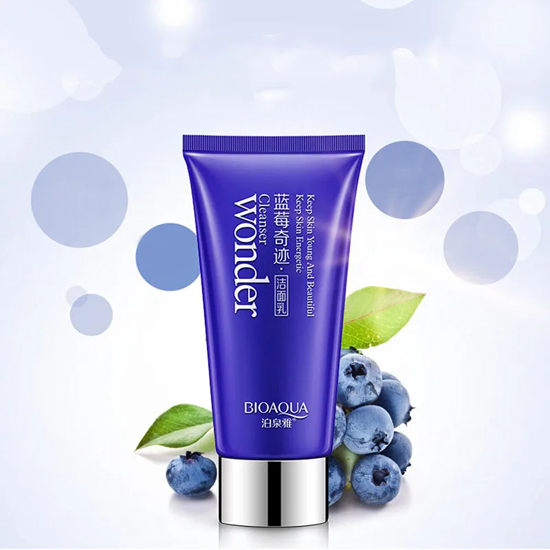 

BIOAQUA 100g Blueberry Facial Cleanser Plant Extract Rich Foaming Facial Cleansing Moisturizing Oil Control Face Skin Care