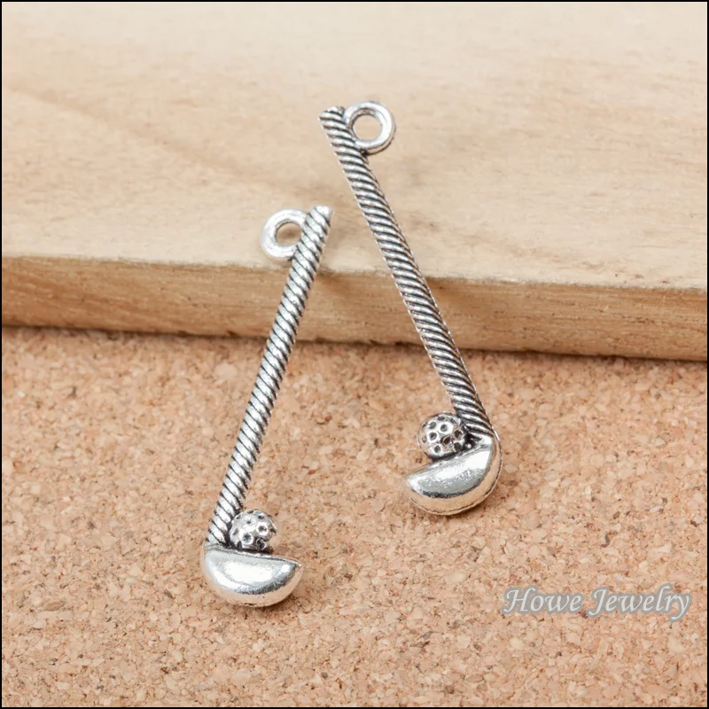 120 stücke vintage golf sport charme Antike silber Anhänger DIY Europäischen Stil Schmuck Machen B259