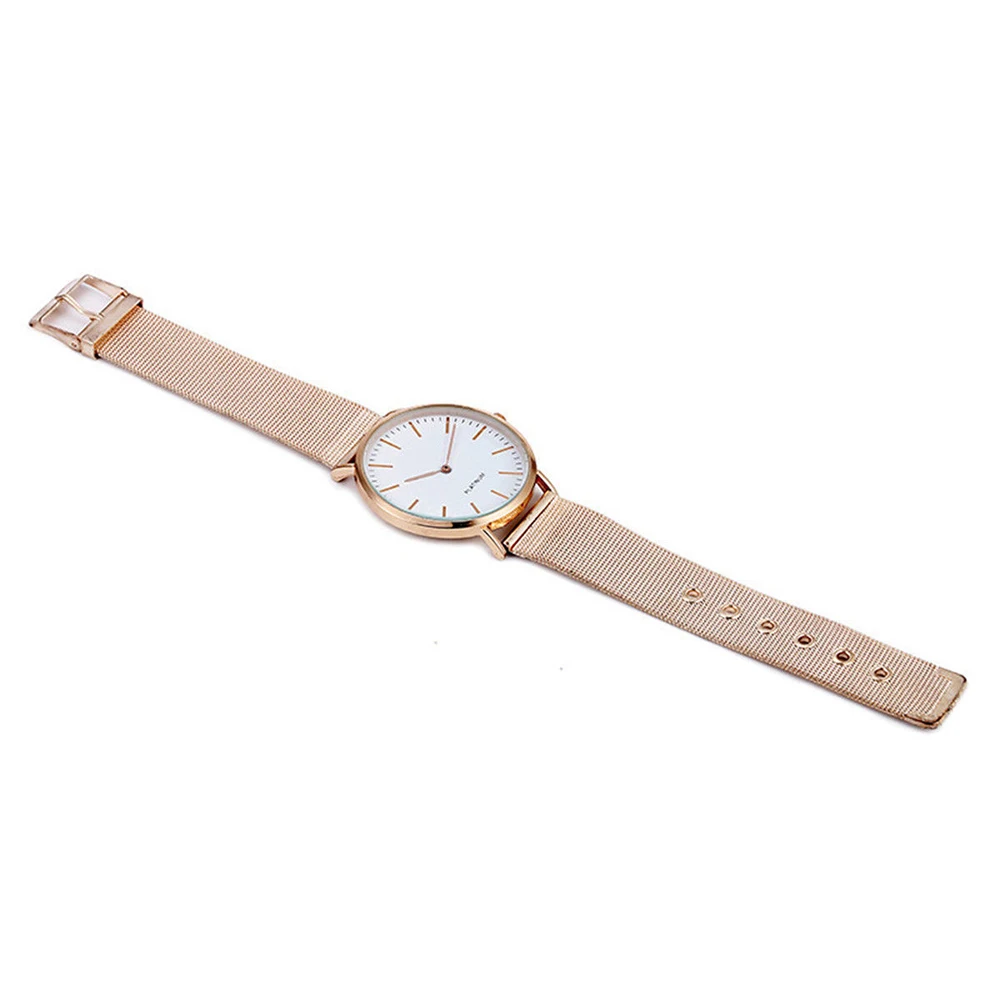 Simple Women Stainless Steel Analog Quartz Wrist Watch Luxury Geneva Female Watch