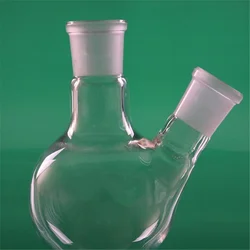 50ml,19/26,2-neck,Round bottom Glass flask,Lab Boiling Flasks,Double neck laboratory glassware