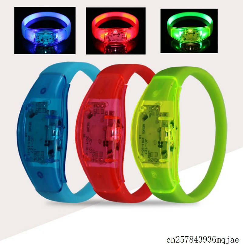 

50pcs Light Flashing Bracelet LED Party Wristband for Club Dance Concert Party Up Concert Travel