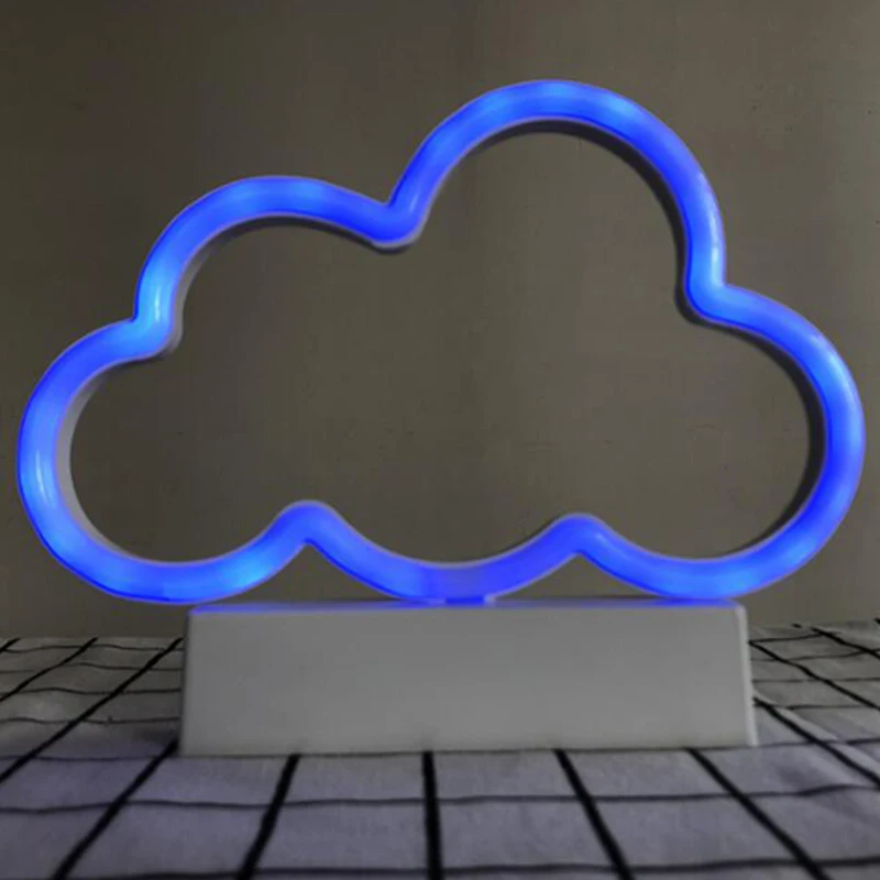 

Fashion Led neon Pink love Blue star Blue cloud Modeling lamp Battery Powered Holiday Party Wedding Decorations Night Lamp Decor