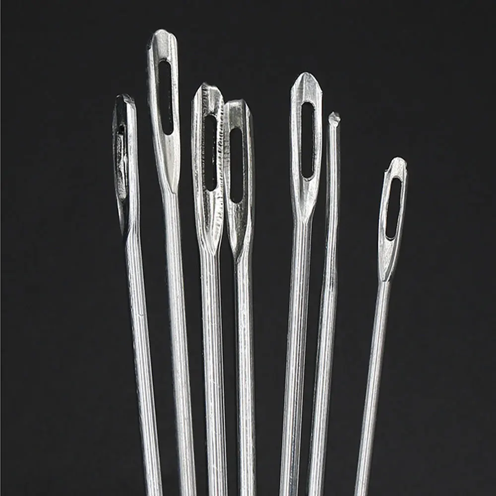 2 pc Large Eye Needles Leather Sewing Needle Embroidery Hand Sew Craft Stitching Sewing Tool rope curve Needles DIY