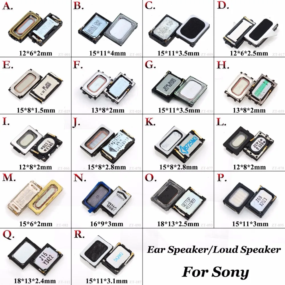 YuXi 1pcs Top Front Earpiece Ear Speaker Sound Receiver For Sony Xperia Z Z1 Z2 Z3 Z4 Z5 Compact Z5 Plus Bottom Main Loud Speake