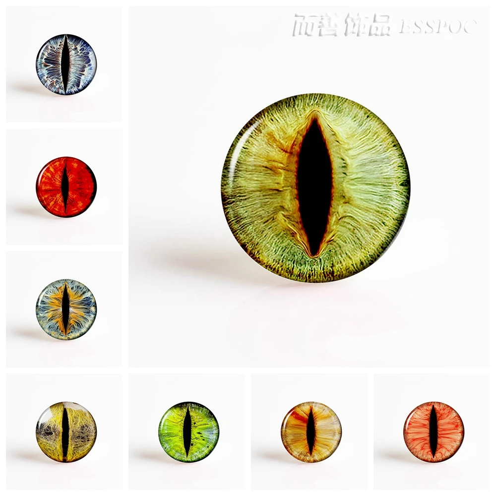 Dragon Eyes Glass Cabochon 25mm DIY Pendant Jewelry Handmade Supply Cabochon Base Jewelry Findings Craft Supplies Accessories