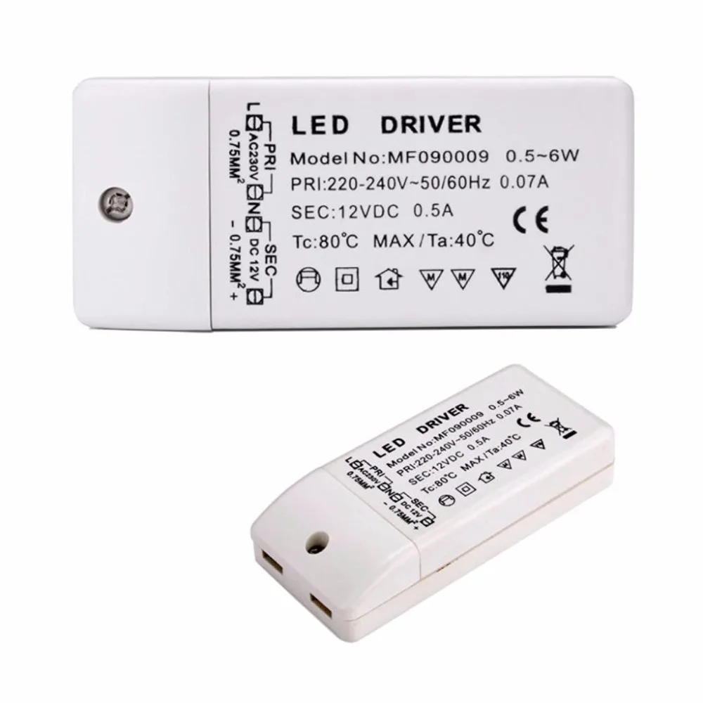 Trasformatore Driver LED 50w 30w 18w 12w 6w DC 12V uscita 0.8A 1A 2A alimentatore adattatore di alimentazione per lampada Led striscia Led Downlight