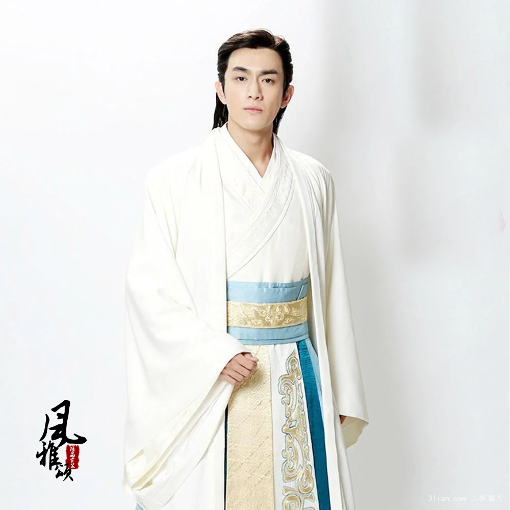 หลิน Gengxin Swordman หรือ Scholar Hanfu เครื่องแต่งกายชายสำหรับ TV Play จีน Hero-Zhao Zilong สามก๊ก Period