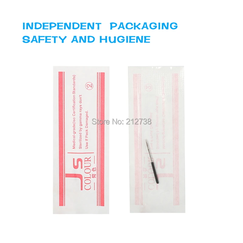 

High Quality 500pcs Shading 5RS Lining 3RL Microblading Tebori Needles Manual Needle for Fog Eyebrow Blade Round Needles