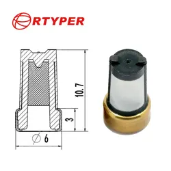 100pcs High Quality Auto Petrol Fuel Injector Micro Basket Filter Fit 6*3*10.7mm 11002 For Terrain ASNU003 Car Sapre Parts